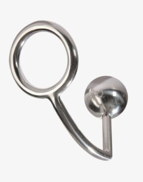 Penis ring i stål med buttplug-0