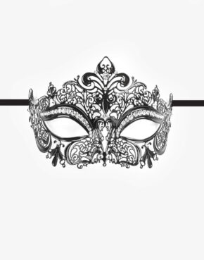 Maskerade maske af sort metal med similisten