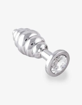 Ribbet anal smykke plug-0