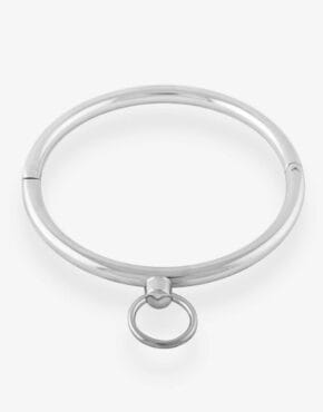 Enkelt Ring Halsbånd i Stål-0