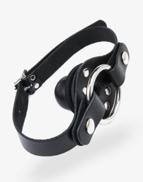Låsbart ball-gag med dildo ring-0