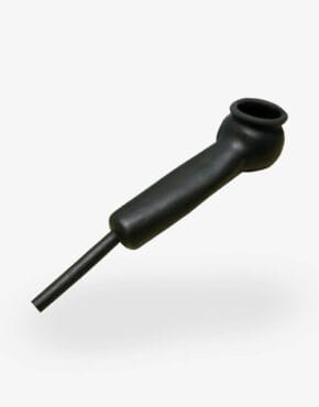 Tykt gummi pik sleve med rør-0