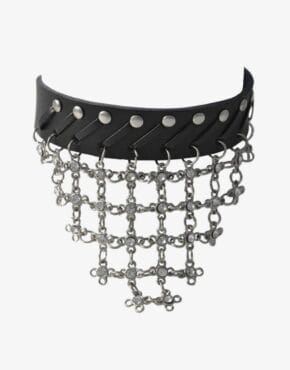 Pyntehalsbånd i læder-0