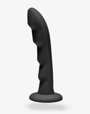 Ripples silikone dildo med flad base-0