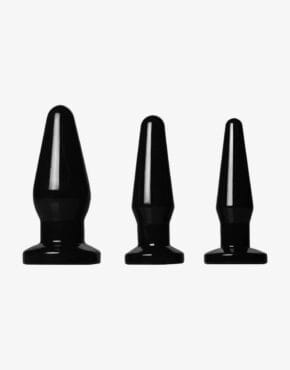 Trinity anal plugs i silikone - 3 stk sæt-0