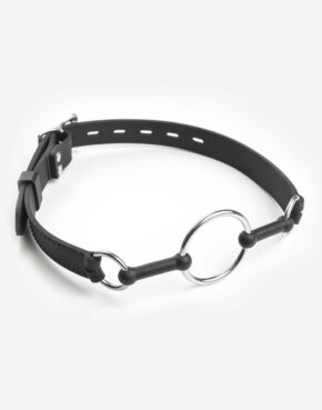Silikone ring gag med metal ring-0