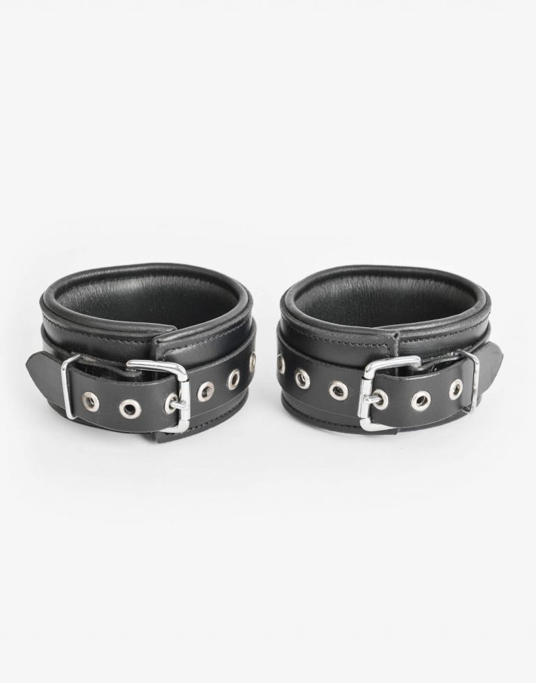 SM Play – Classic padded læder manchetter – ankler