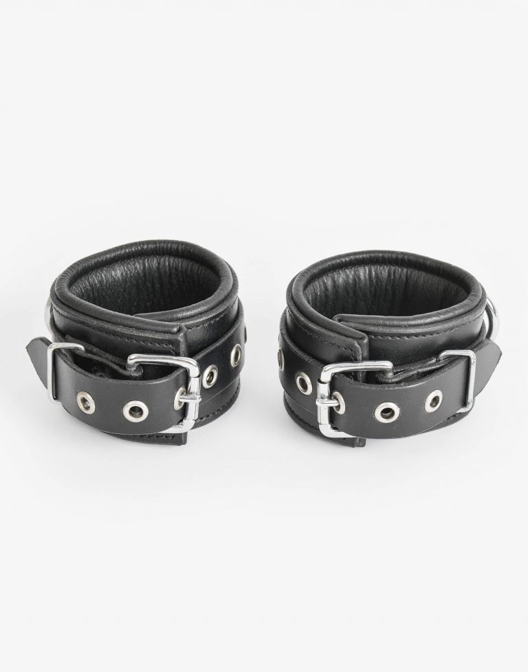 SM Play - Classic padded læder manchetter - håndled