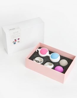 Kombi bækkenbundstræningsæt med vægte i glas og silikone