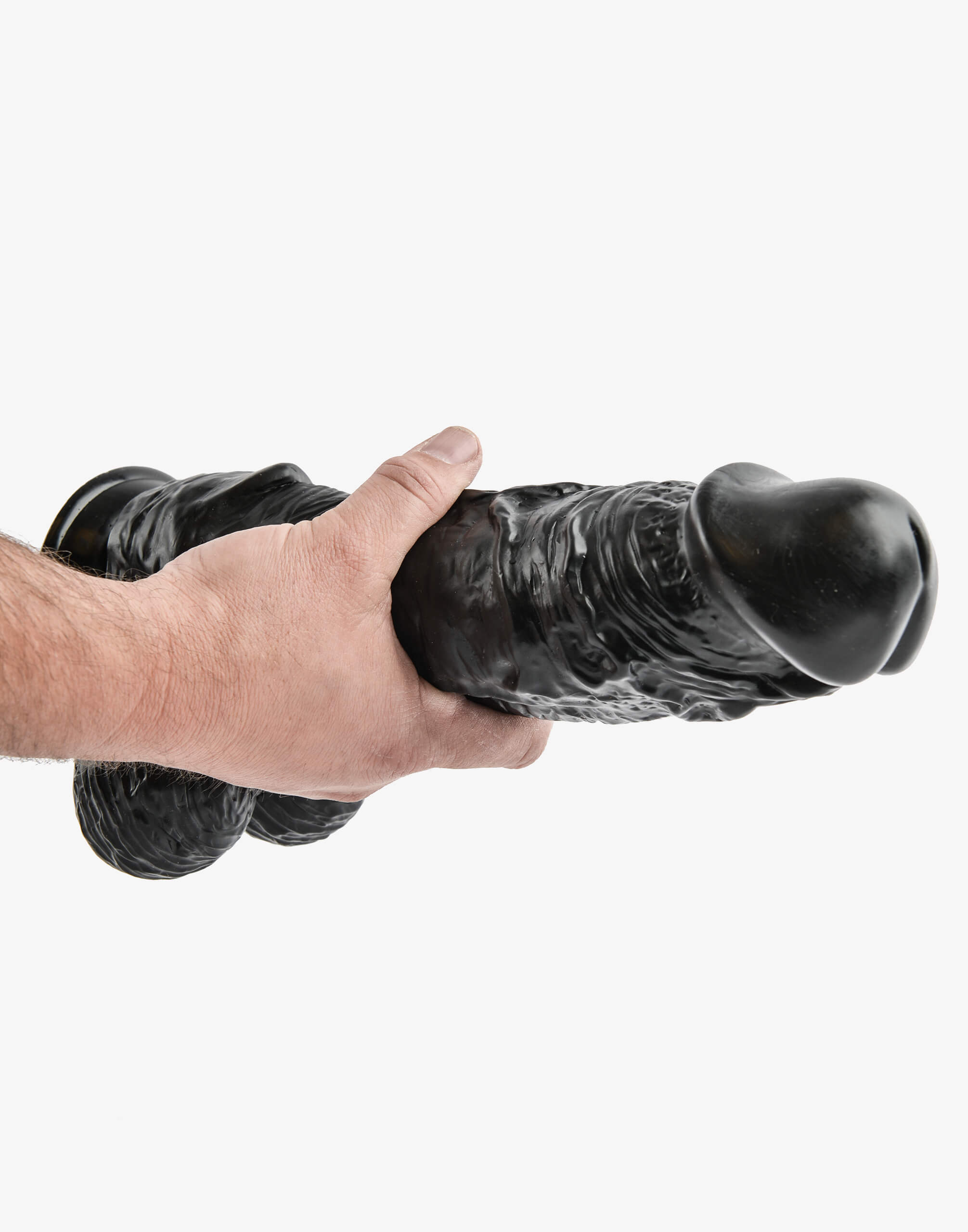 Hr. Åberg - Tyk solid dildo 28 cm sort - Billede 2