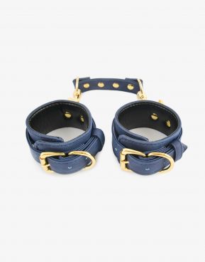 SM Play Elegante midnatsblå manchetter til bondage - ankler
