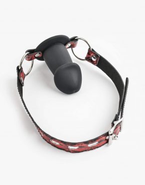Penis gag med rød rem