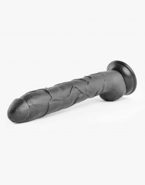 Sorte slyngel 30 cm stor dildo med sugekop