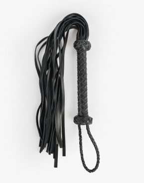 Klassisk flogger i flettet læder