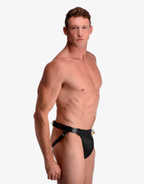 Strict Leather - Læder kyskhedsbælte med pigge