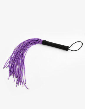 SM Play - Flogger i flettet nylon med brændte snerter