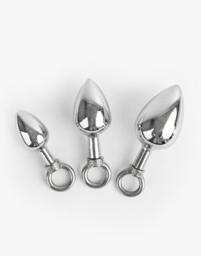 Metal butt plug med O-ring