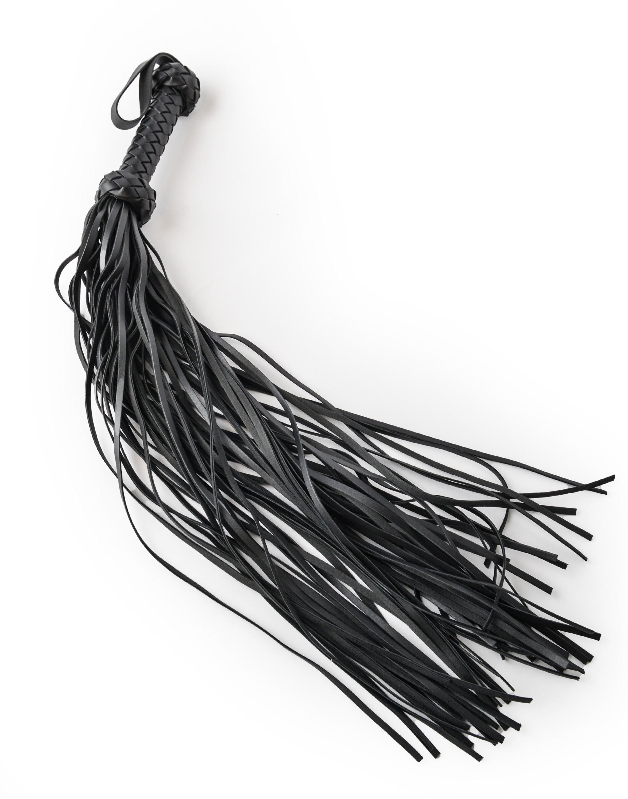 Sort Flogger i Vegansk Læder – 50 eller 65 cm