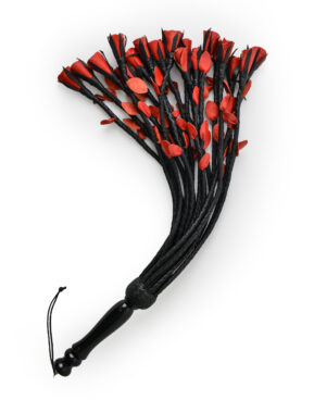 Mister B Impact Leather Flogger med roser